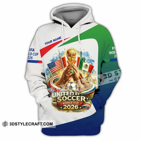Unisex Shirt - Custom United By Soccer World Cup 2026 3D Shirt style option 4