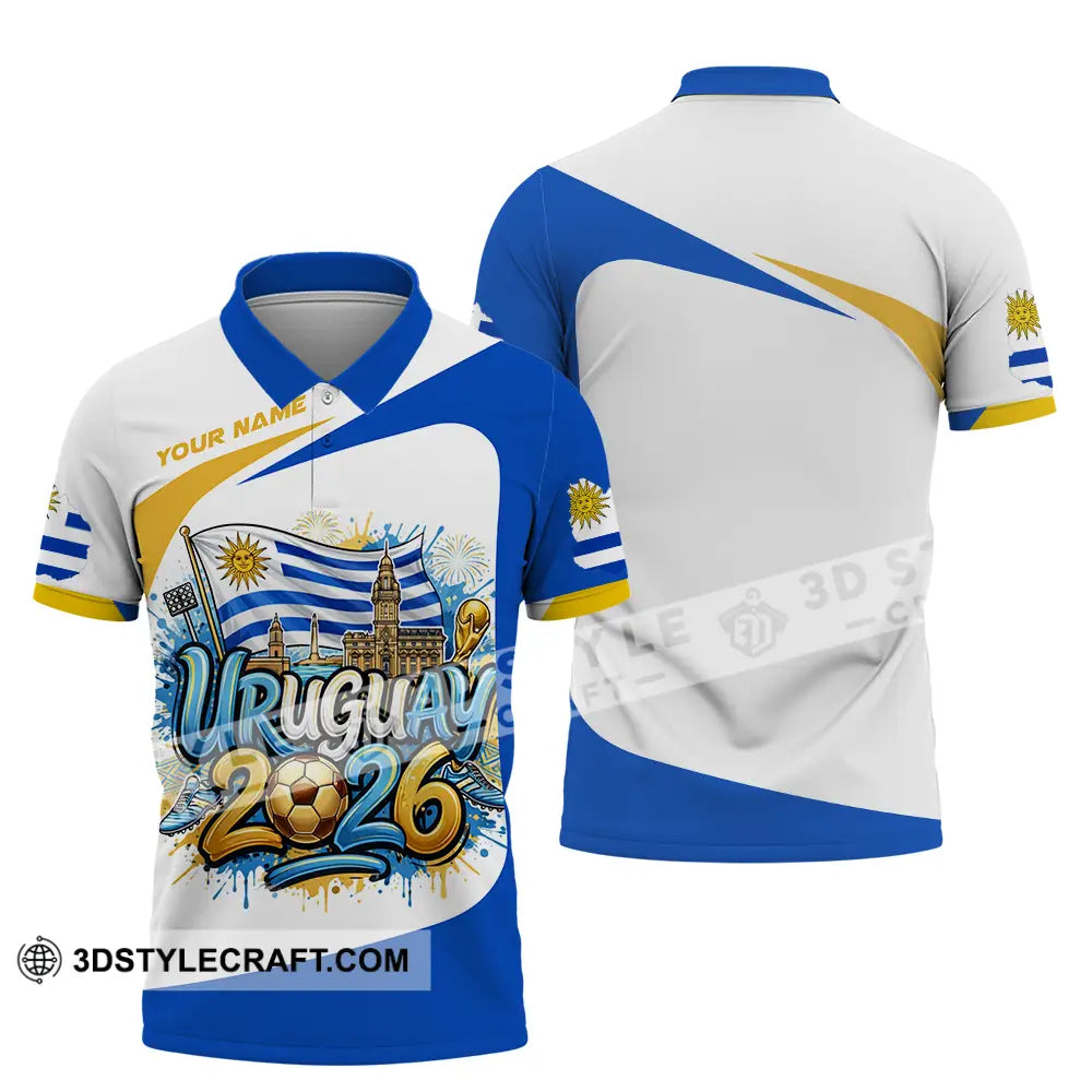 Unisex Shirt - Custom Uruguay World Cup 2026 3D Shirt Polo Shirt / S T-shirt