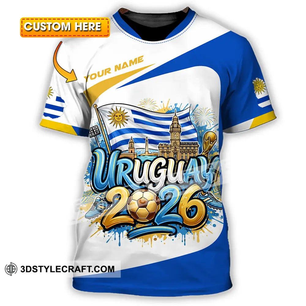 Unisex Shirt - Custom Uruguay World Cup 2026 3D Shirt T-shirt