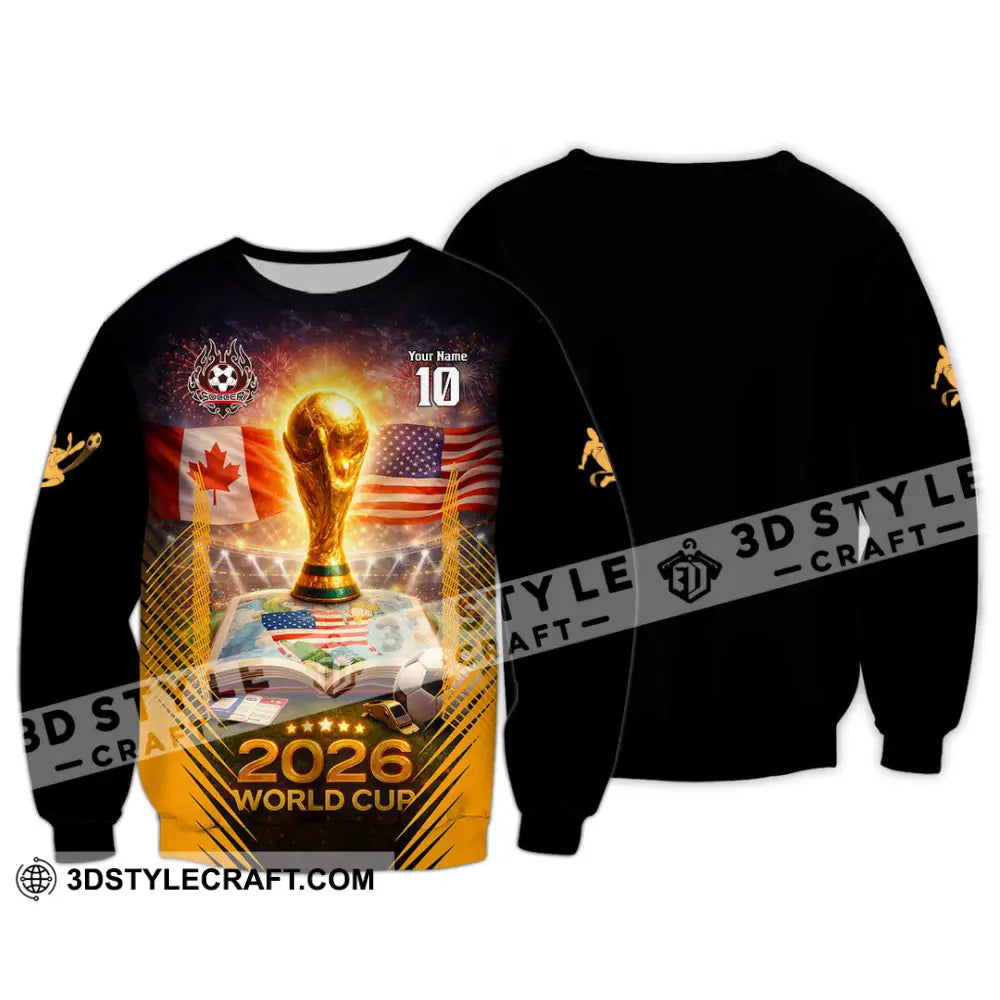 Unisex Shirt - Custom USA Canada World Cup 2026 3D Shirt Long Sleeve / S T-shirt
