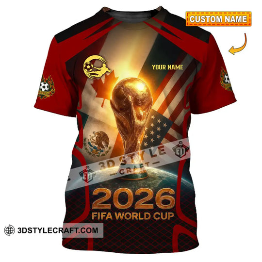 Unisex Shirt - Custom USA Canada World Cup 2026 3D Shirt style option 1
