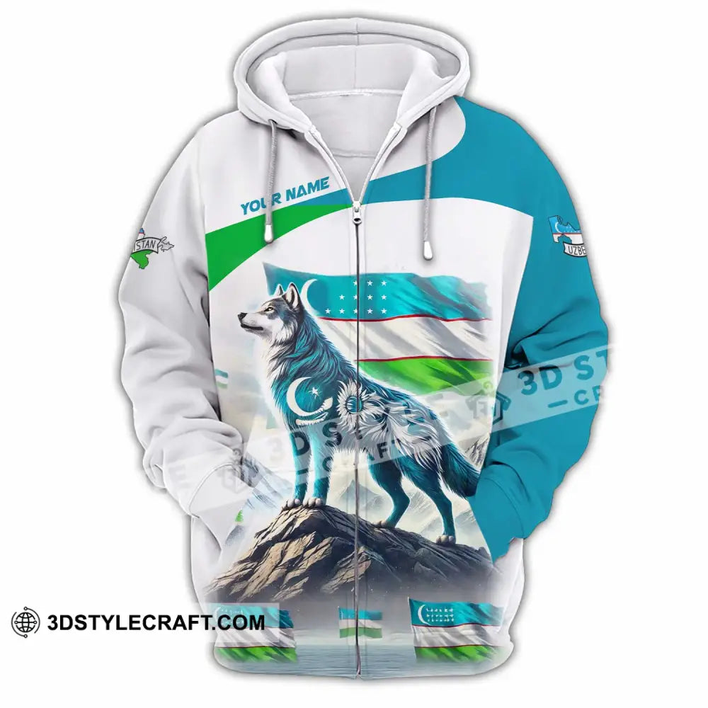 Unisex Shirt - Custom Uzbekistan Shirt - Zipper Hoodie / S - T-shirt
