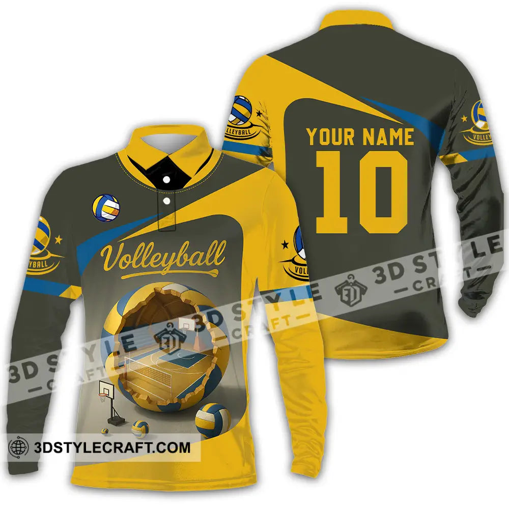 Unisex Shirt - Custom Volleyball Shirt Long Sleeve Polo / S T-shirt