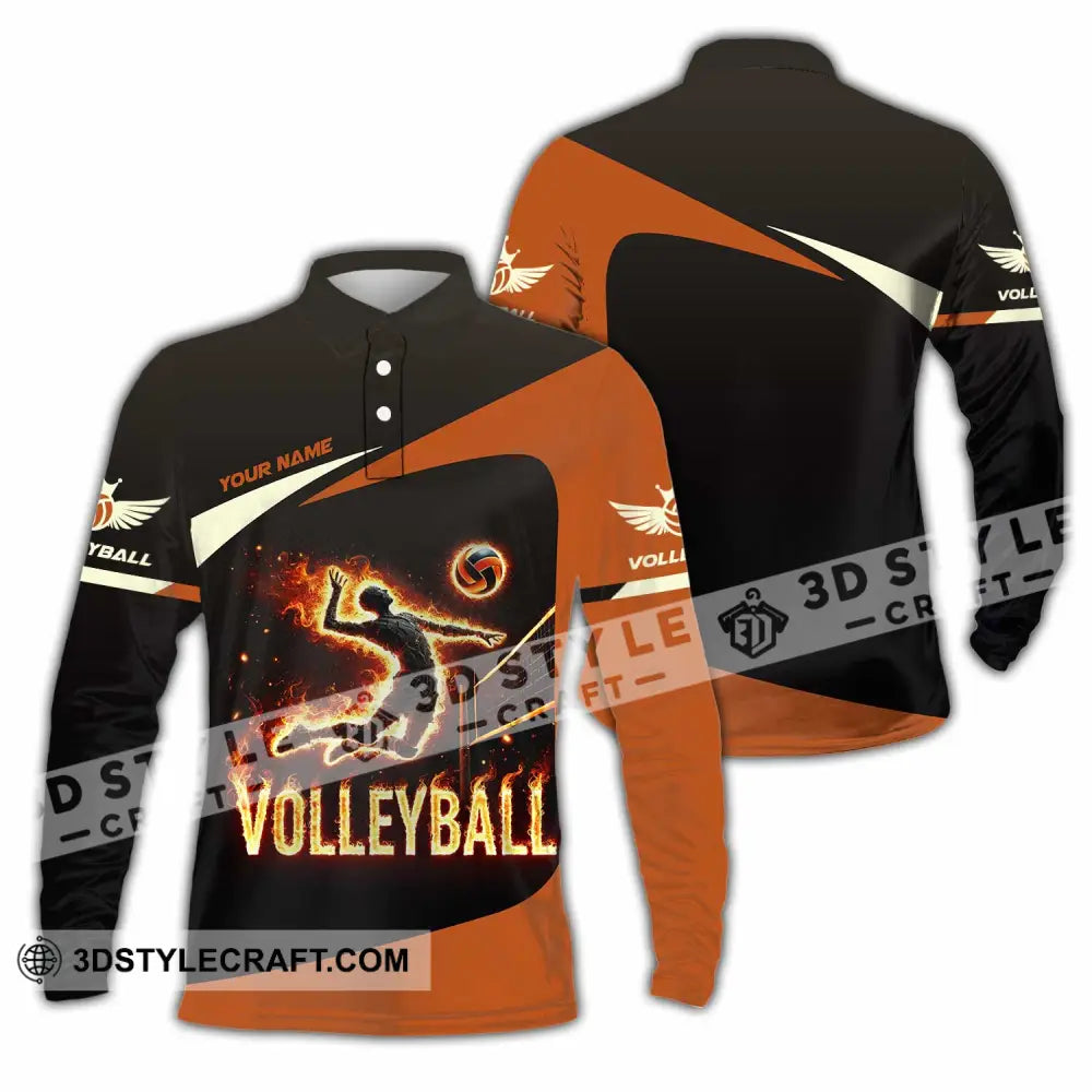 Unisex Shirt - Custom Volleyball Shirt Long Sleeve Polo / S T-shirt