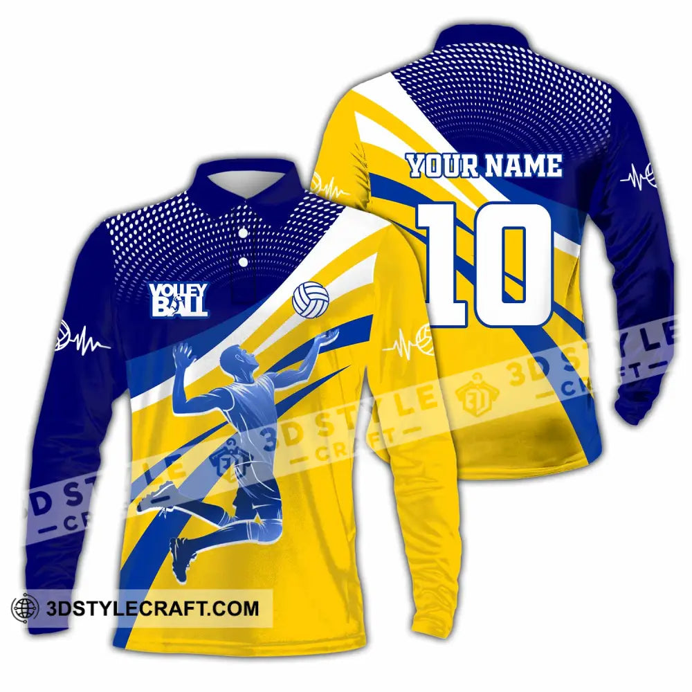 Unisex Shirt - Custom Volleyball Shirt Long Sleeve Polo / S T-shirt