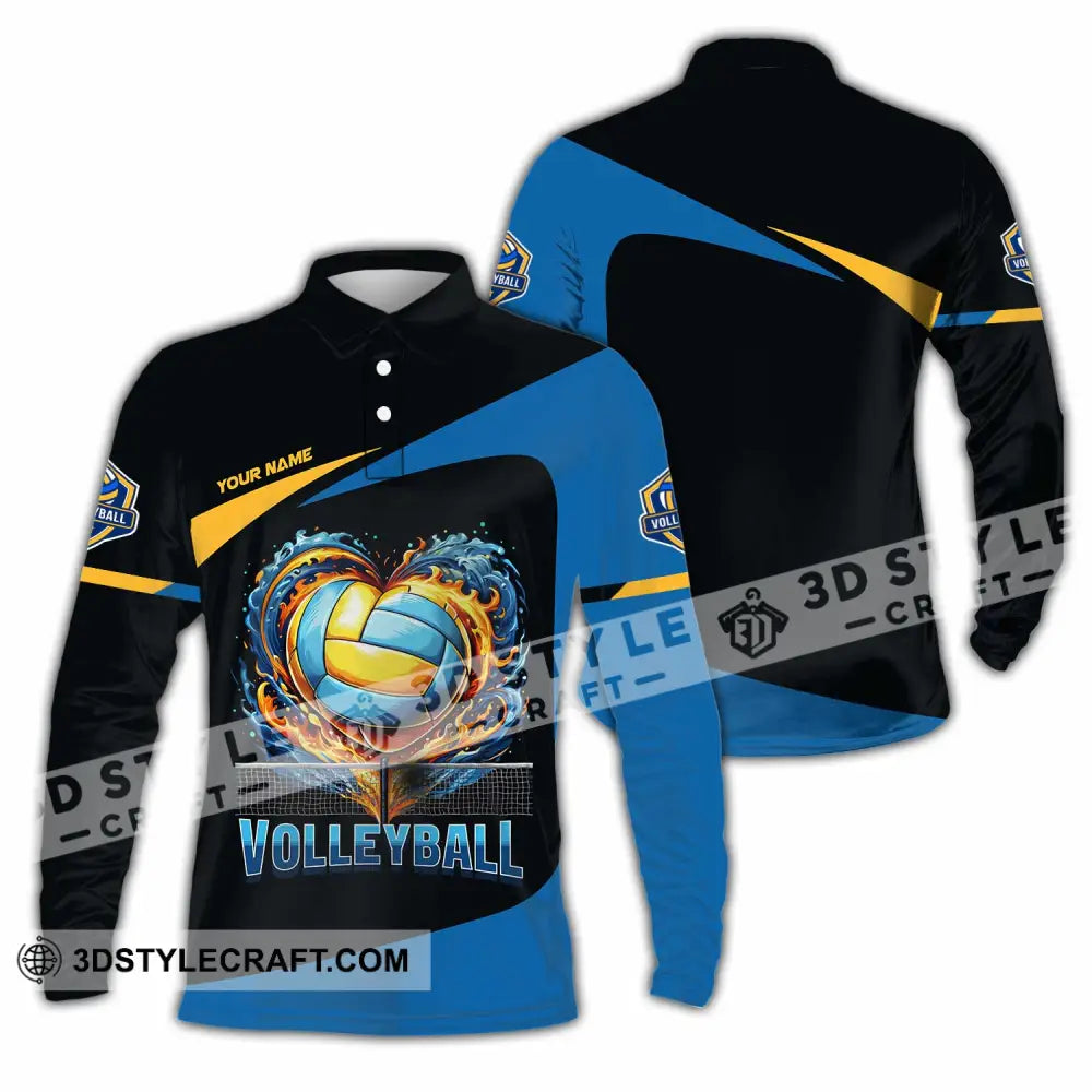 Unisex Shirt - Custom Volleyball Shirt Long Sleeve Polo / S T-shirt