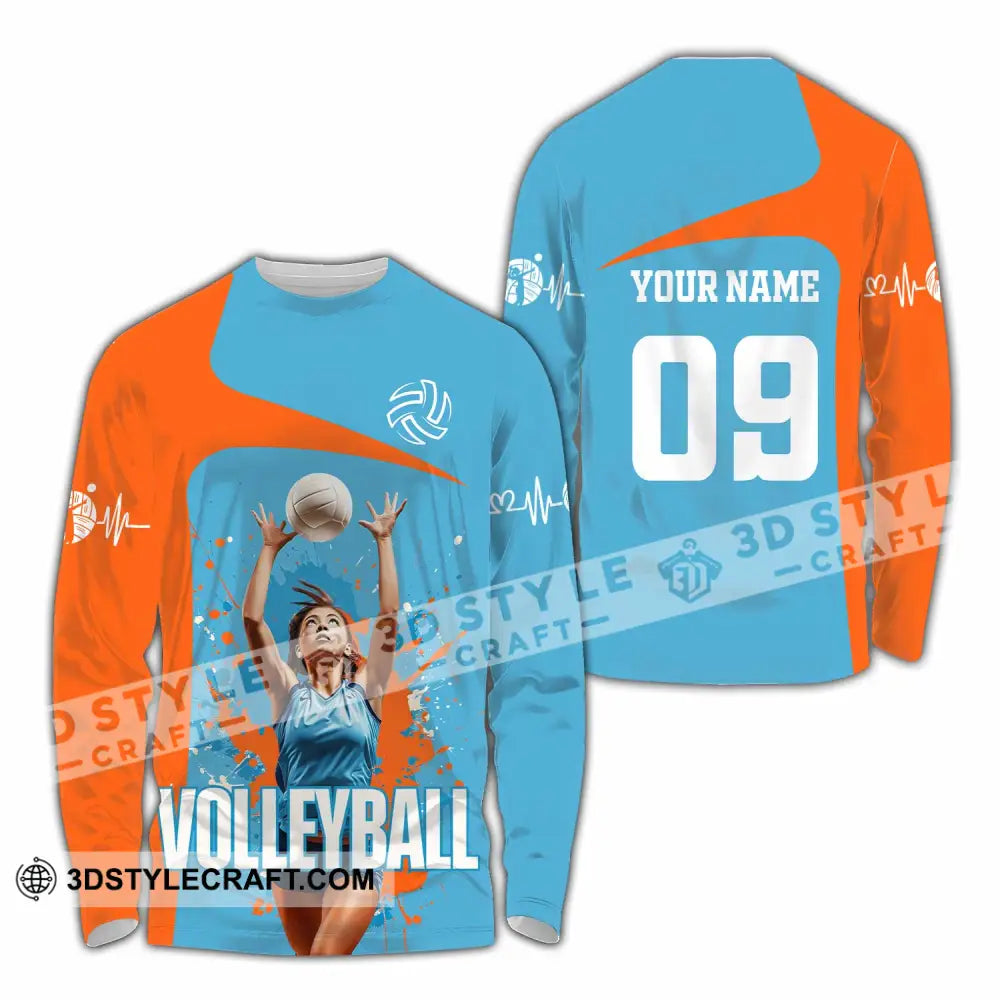 Unisex Shirt - Custom Volleyball Shirt Long Sleeve Shirt / S T-shirt