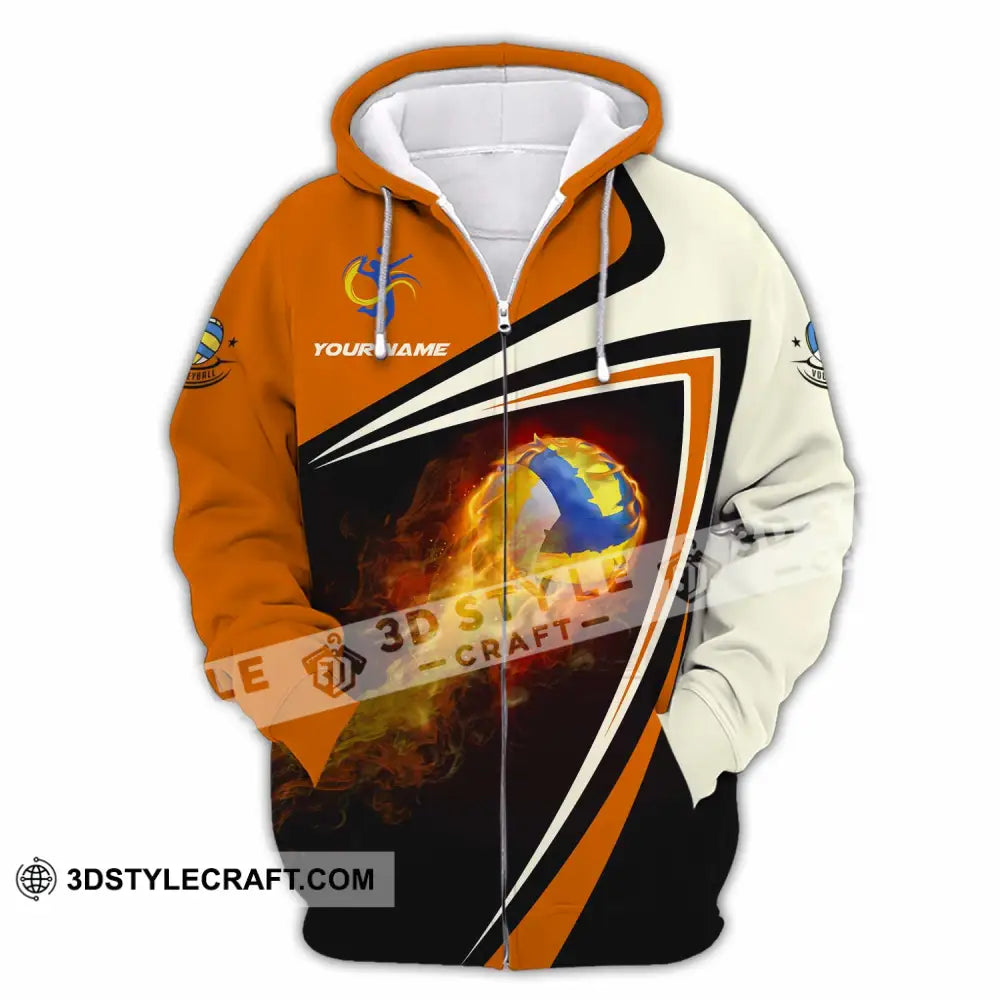 Unisex Shirt - Custom Volleyball Shirt Zipper Hoodie / S T-shirt
