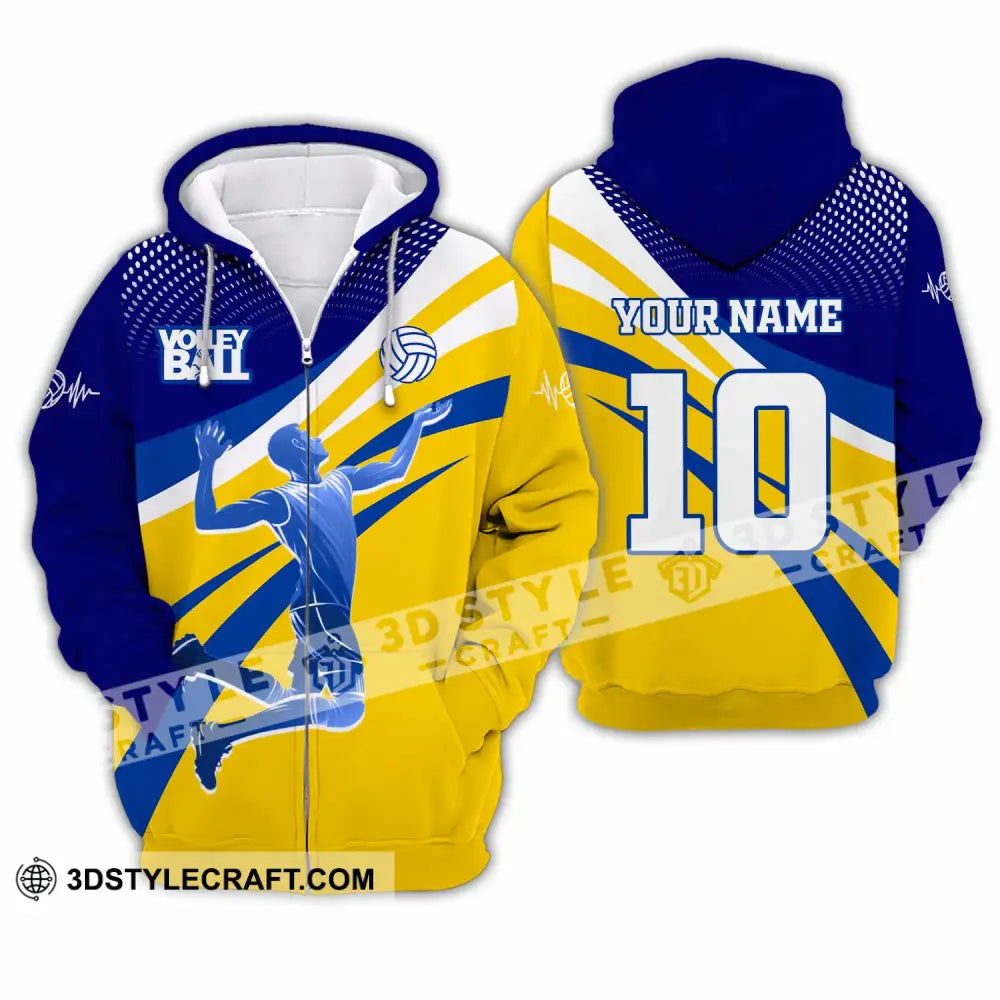 Unisex Shirt - Custom Volleyball Shirt Zipper Hoodie / S T-shirt