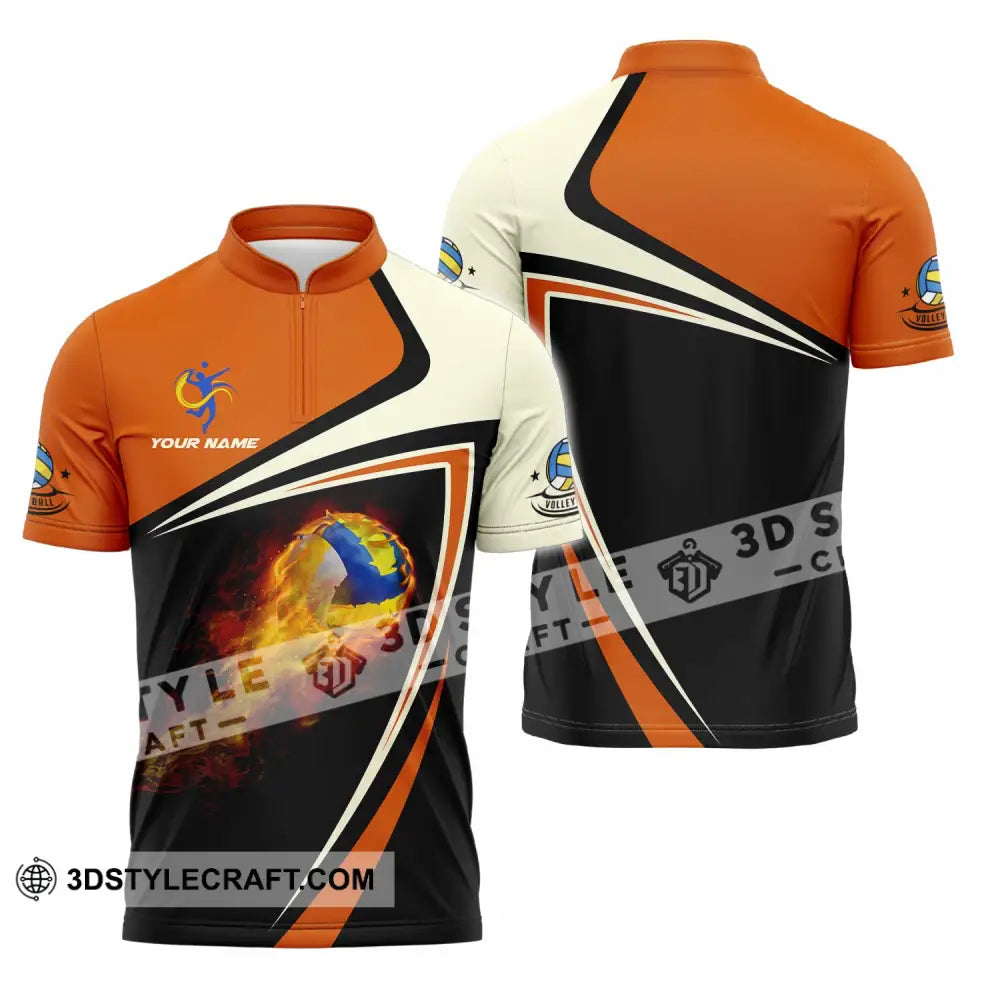 Unisex Shirt - Custom Volleyball Shirt Zipper Polo Shirt / S T-shirt