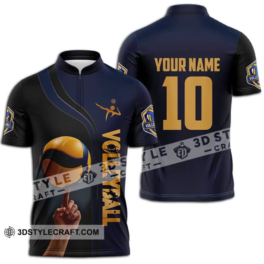Unisex Shirt - Custom Volleyball Shirt Zipper Polo Shirt / S T-shirt