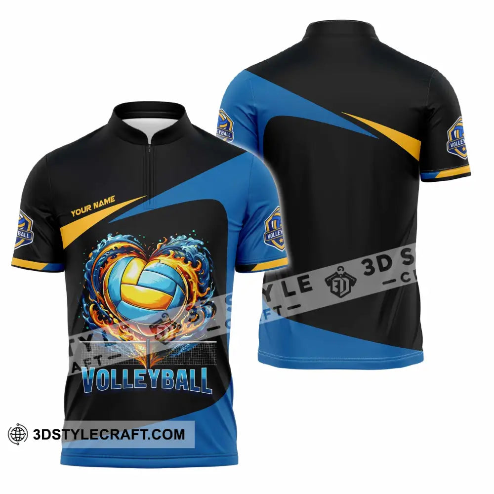 Unisex Shirt - Custom Volleyball Shirt Zipper Polo Shirt / S T-shirt