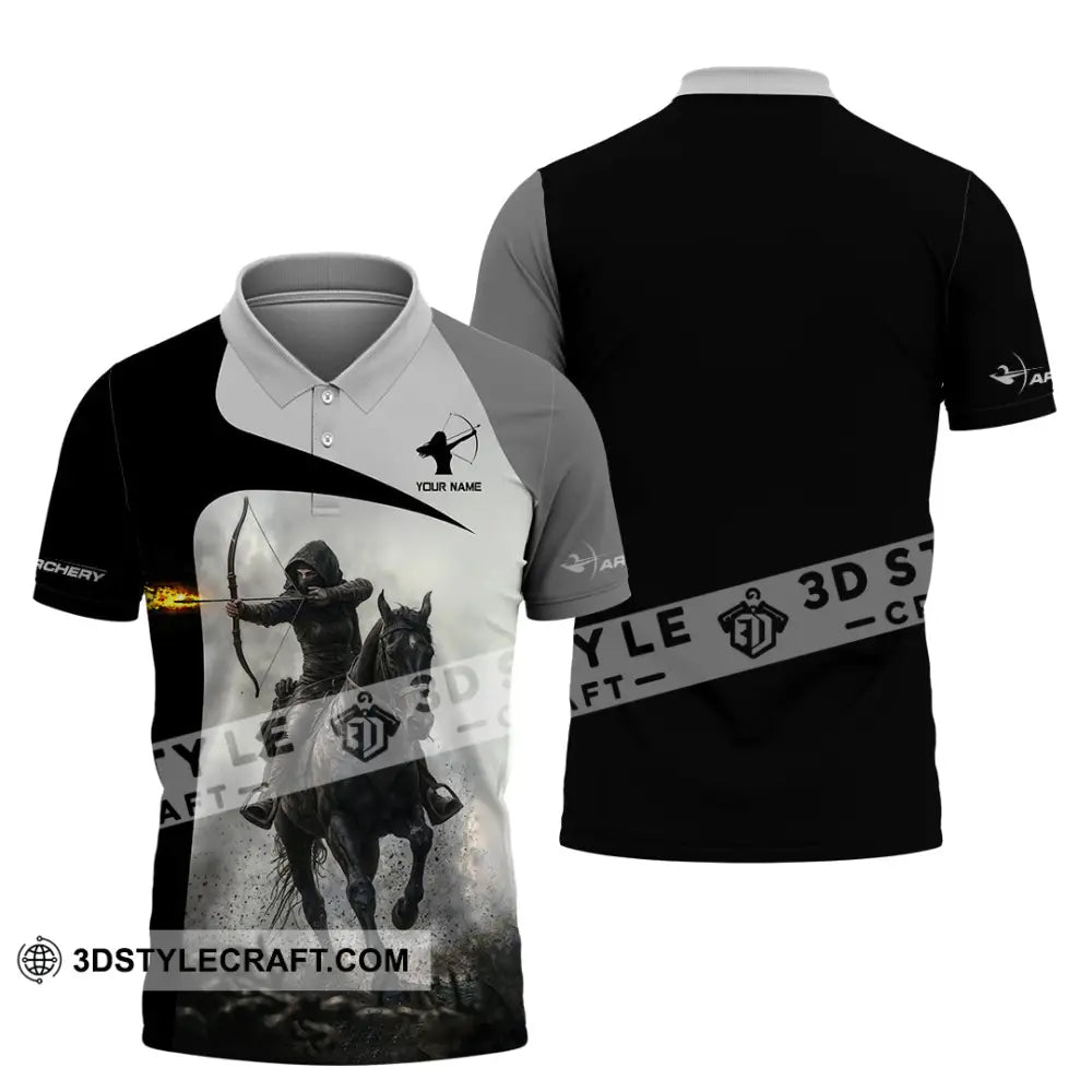 Unisex Shirt - Custom Warrior Horseman Archery Shirt Polo Shirt / S T-shirt