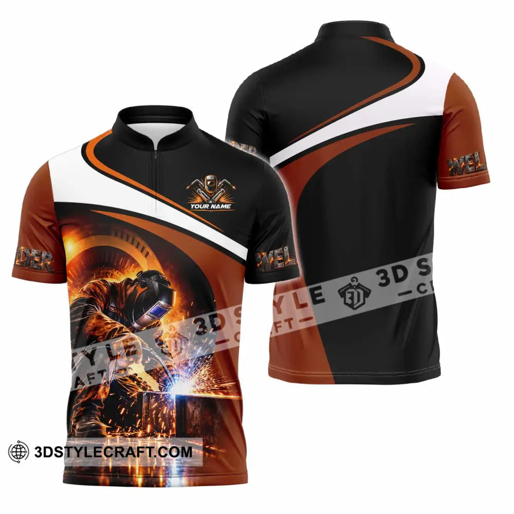 Unisex Shirt - Custom Welder Shirt - Zipper Polo Shirt / S - T-shirt