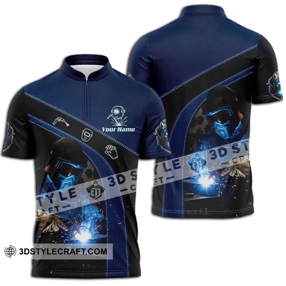 Unisex Shirt - Custom Welder Shirt - Zipper Polo Shirt / S - T-shirt