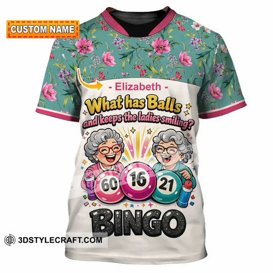 Unisex Shirt - Custom What Has Balls And Keeps The Ladies Smiling Bingo Shirt style option 1