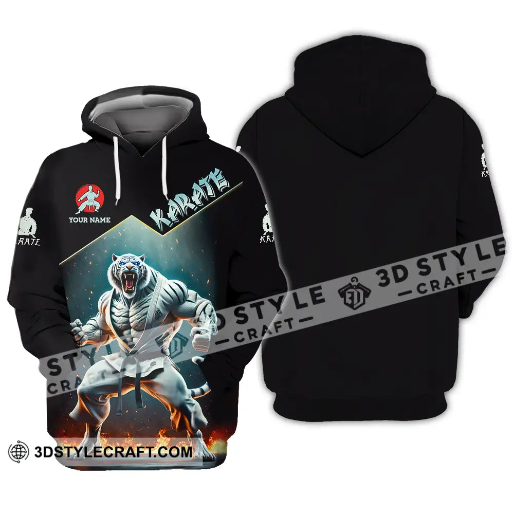 Unisex Shirt - Custom White Tiger Karate Sport Shirt Hoodie / S T-shirt