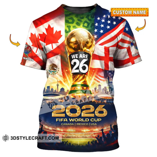 Unisex Shirt - Custom World Cup 2026 3D Shirt style option 1