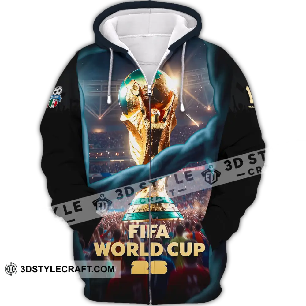 Unisex Shirt - Custom World Cup 2026 3D Shirt Zipper Hoodie / S T-shirt