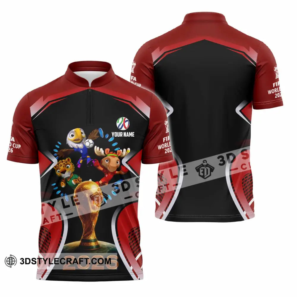 Unisex Shirt - Custom World Cup 2026 3D Shirt - Zipper Polo Shirt / S - T-shirt