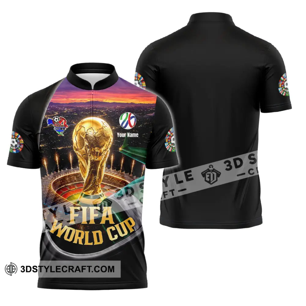 Unisex Shirt - Custom World Cup 2026 3D Shirt - Zipper Polo Shirt / S - T-shirt