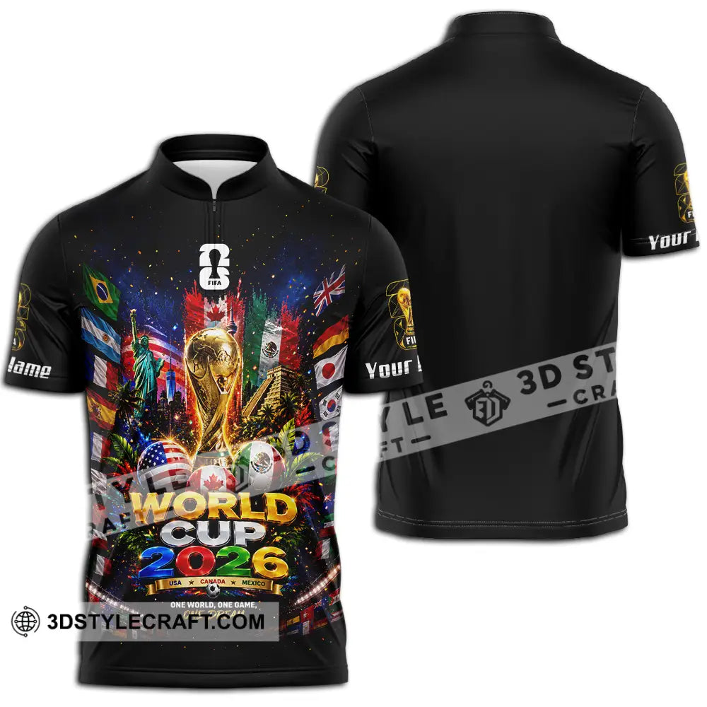 Unisex Shirt - Custom World Cup 2026 Shirt - Zipper Polo Shirt / S - T-shirt