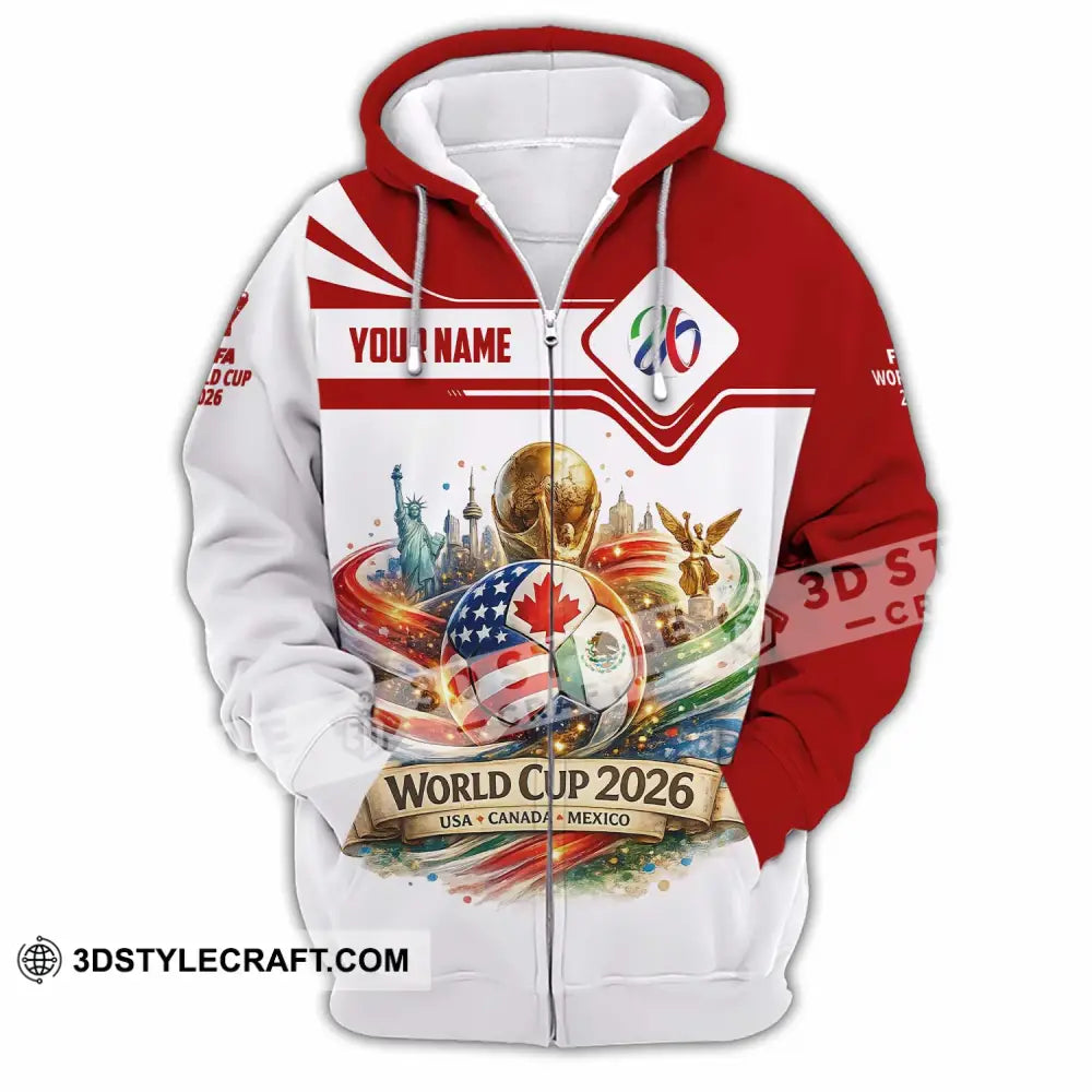 Unisex Shirt - Custom World Cup 2026 Shirt - Zipper Hoodie / S - T-shirt