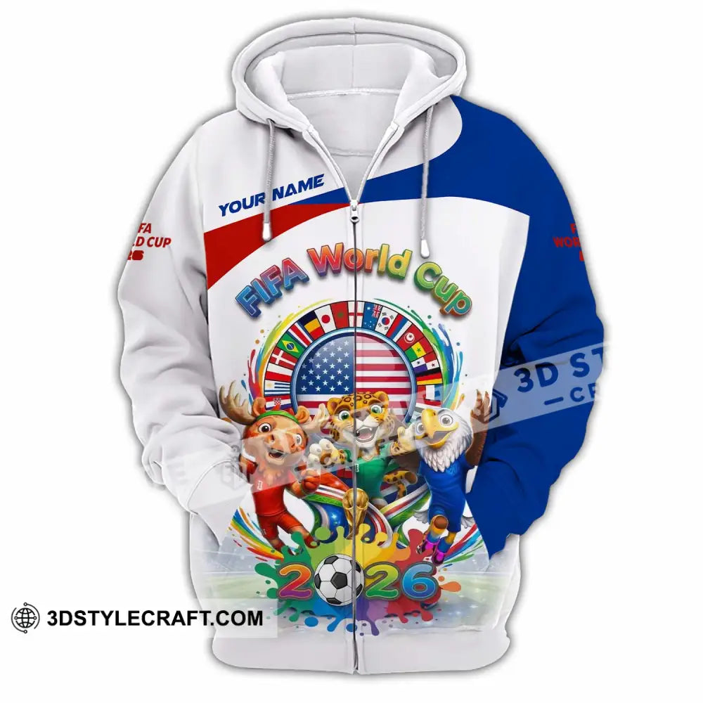 Unisex Shirt - Custom Fifa World Cup 2026 Shirt - Zipper Hoodie / S - T-shirt