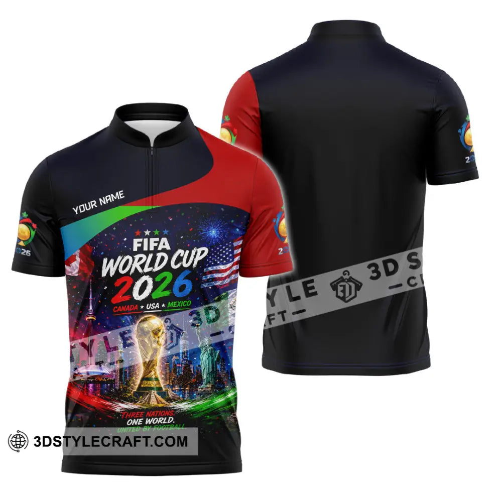 Unisex Shirt - Custom World Cup 2026 Shirt - Zipper Polo Shirt / S - T-shirt