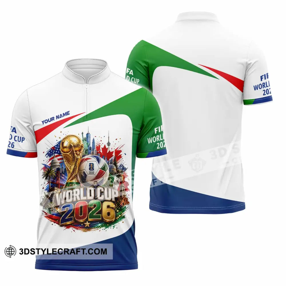 Unisex Shirt - Custom World Cup 2026 Shirt - Zipper Polo Shirt / S - T-shirt