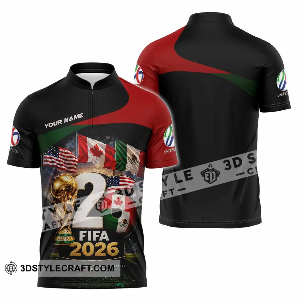 Unisex Shirt - Custom World Cup 2026 Shirt - Zipper Polo Shirt / S - T-shirt