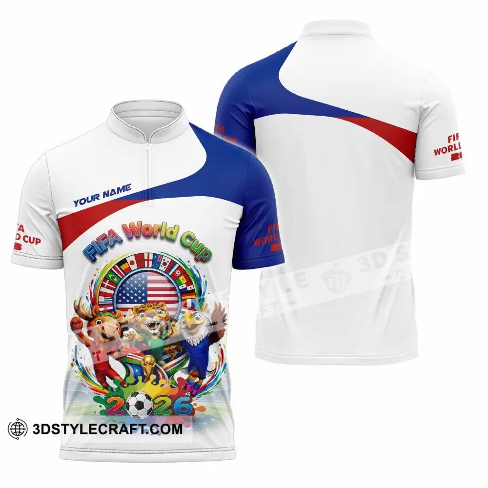 Unisex Shirt - Custom Fifa World Cup 2026 Shirt - Zipper Polo Shirt / S - T-shirt