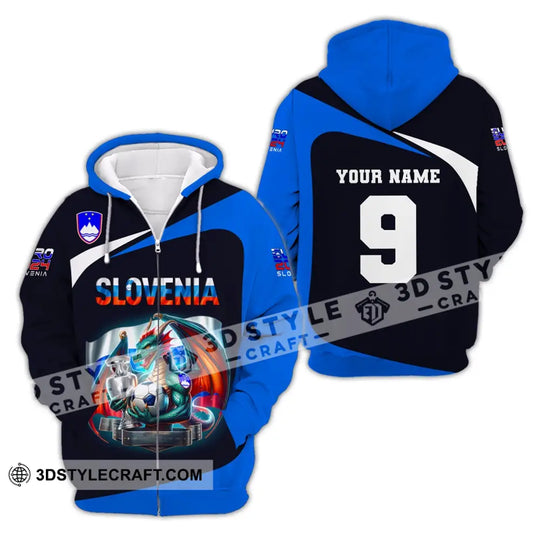 Unisex Shirt, Euro 2024 Shirt, Custom Name and Number Slovenia Football Shirt, Slovenia Football Polo Long Sleeve Shirt style option 4
