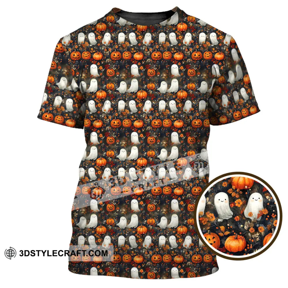 Unisex Shirt Halloween Design Ghost Pumpkin Shirt T Shirt / S T shirt
