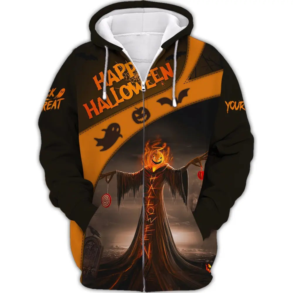 Unisex Shirt Halloween Hoodie For Zipper / S T-Shirt