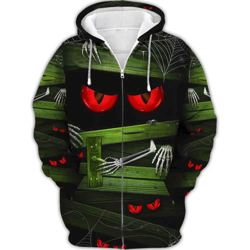 Unisex Shirt Halloween Monster Hoodie For Zipper / S T-Shirt