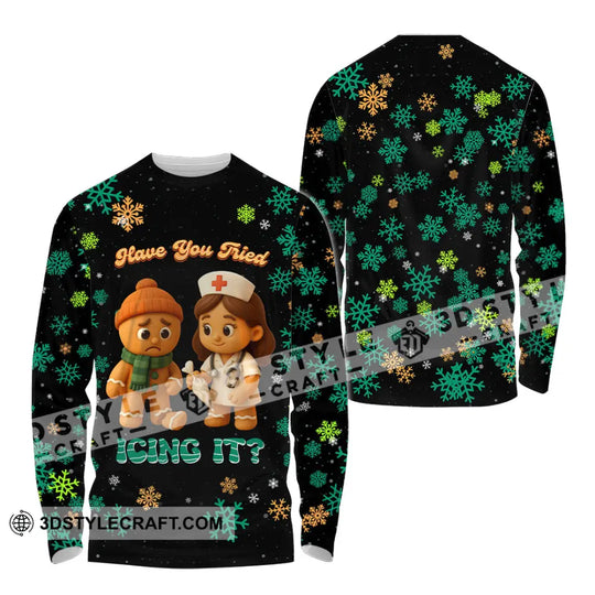 Unisex Shirt - Have You Tried Icing It, Christmas Shirt style option 4