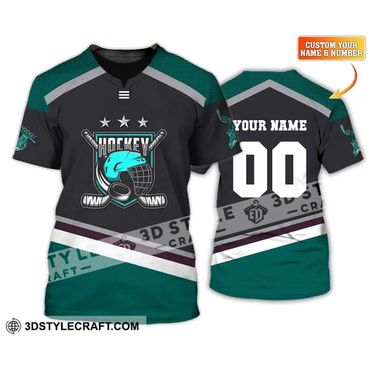 Unisex Shirt, Hockey Shirt, Custom Name T-Shirt, Hockey Polo, Gift for Hockey Player style option 1