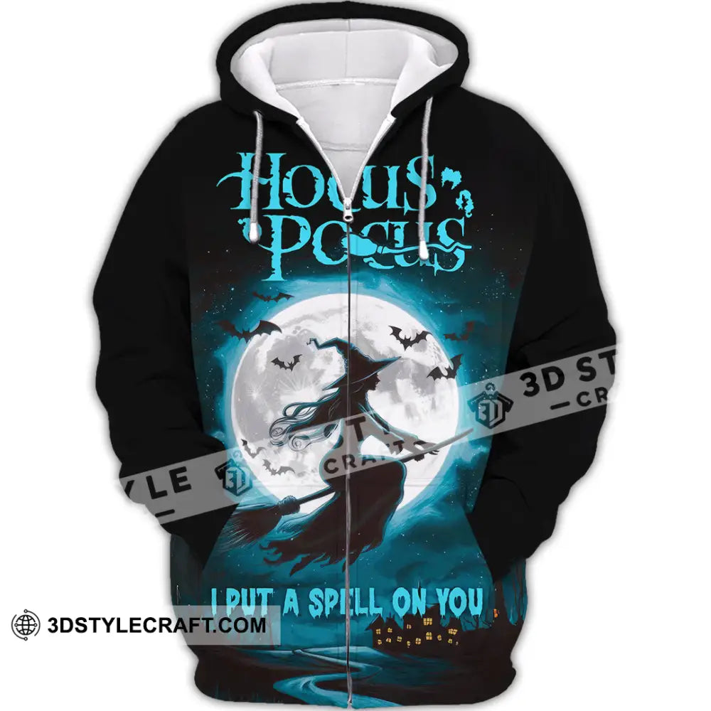 Unisex Shirt - Hocus Pocus I Put A Spell On You Halloween Shirt Zipper Hoodie / S T-shirt