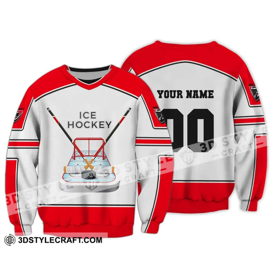 Unisex Shirt, Ice Hockey Shirt, Custom Name and Number T-Shirt, Ice Hockey Polo, Gift for Ice Hockey Player style option 4