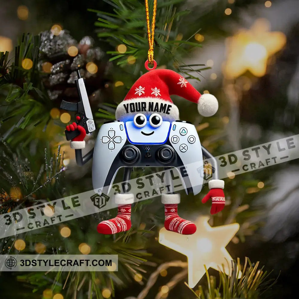 Video Gamer Home Decor Christmas Ornament Personalized