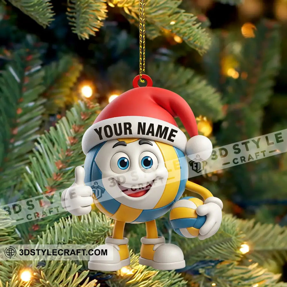 Volleyball Christmas Home Decor Christmas Ornament Personalized Ornament Ornament