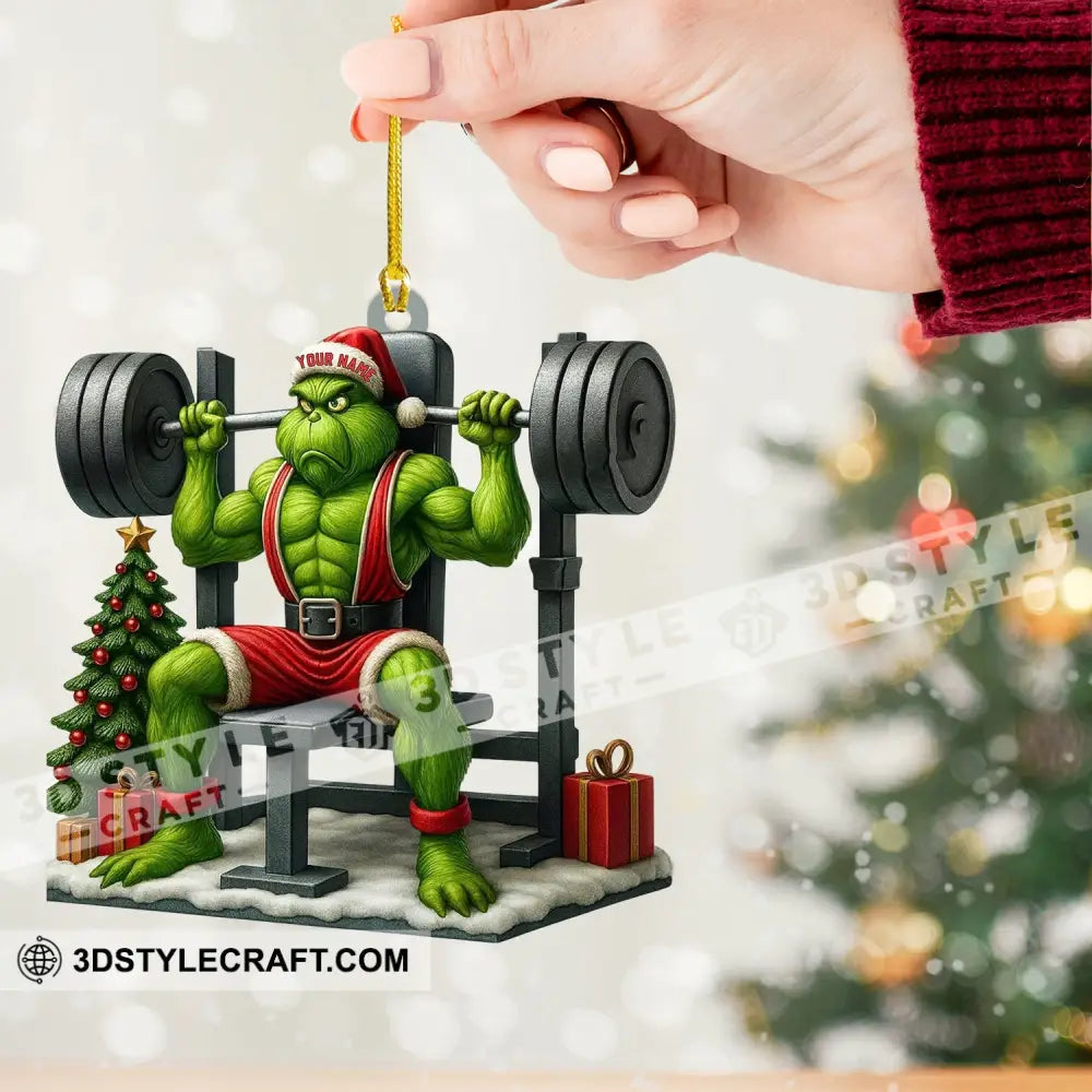 Weightlifting ELF Home Decor Christmas Ornament Personalized Ornament Ornament
