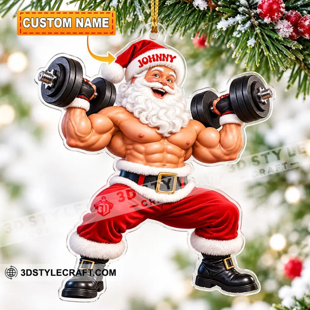 Weightlifting Home Decor Christmas Ornament Personalized Ornament - 3.54’’ / 1 Ornament - Ornament