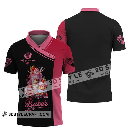 Woman Shirt, Custom Name Baker Shirt, Bakery Chef Shirt, Baking Lovers Gift style option 4
