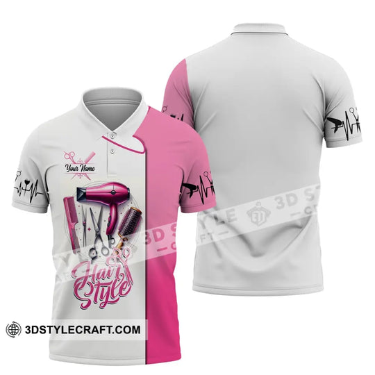 Woman Shirt, Custom Name Hairdresser Shirt, Hairstylist Apparel, T-Shirt For Barber Shop style option 4