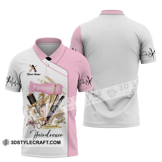 Woman Shirt, Custom Name Hairdresser Shirt, Hairstylist Apparel, T-Shirt For Barber Shop style option 4