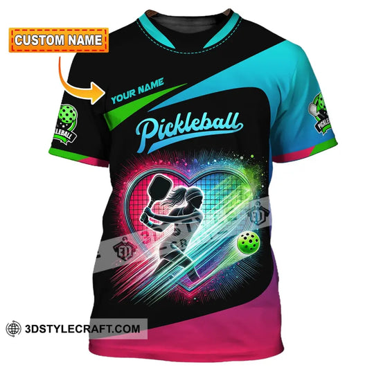 Woman Shirt, Custom Name Pickleball Shirt, T-Shirt for Pickleball Club, Gift for Pickleball Players style option 1