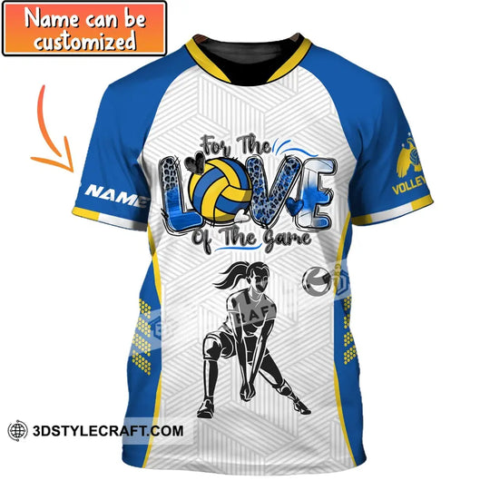 Woman Shirt, Custom Volleyball Shirt, For The Love Of The Game, T-Shirt for Volleyball Club, Gift for Volleyball Players style option 1