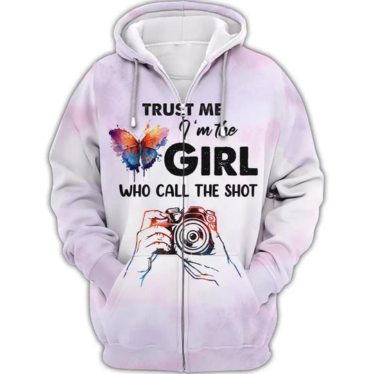 Woman Shirt, Photographer Shirt, The Girl Who Call The Shot, T-shirt For Photographers style option 3